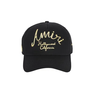 Pre-owned Amiri Hollywood Canvas Hat 'black' | Men's Size Onesize