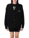 Amiri Hollywood Knitwear Cardigan Front Pockets In Black