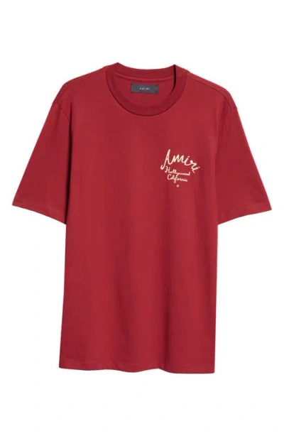 Amiri Lettering T-shirt In Red