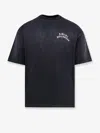 Amiri Black Crewneck T-shirt With Logo Lettering On Front And Rear