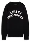 Amiri Black Sweater With Maxi Logo Lettering On The Front In Black