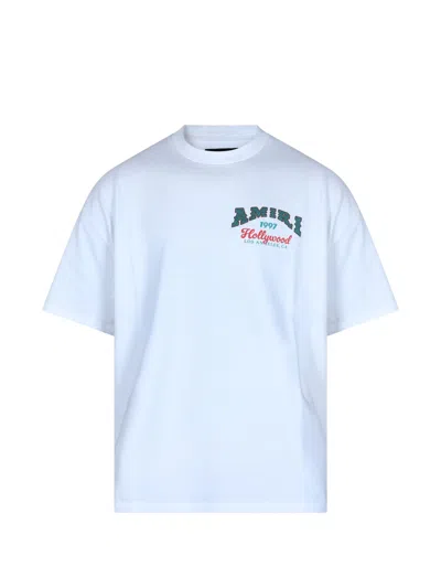 Amiri Hollywood Crewneck Tee In White