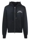Amiri Felpa In Cotone Ardesia  Uomo In Black