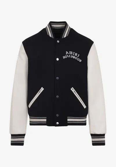 AMIRI HOLLYWOOD EMBROIDERED BOMBER JACKET