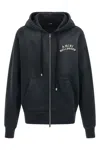 Amiri Felpa In Cotone Ardesia  Uomo In Black