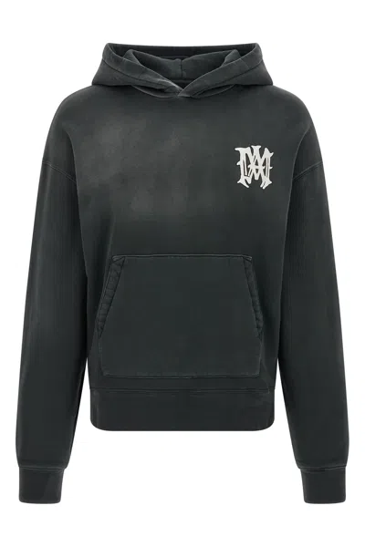 Amiri Hollywood Logo Hoodie Graphic Back Knit In Black