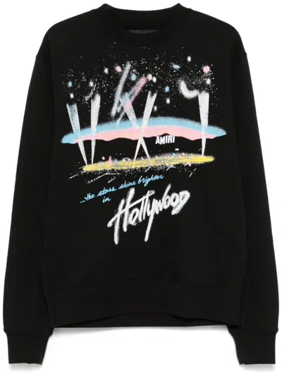 Amiri Hollywood Lights Sweatshirt In Black