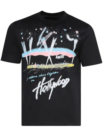 Amiri Hollywood Lights T-shirt In Black