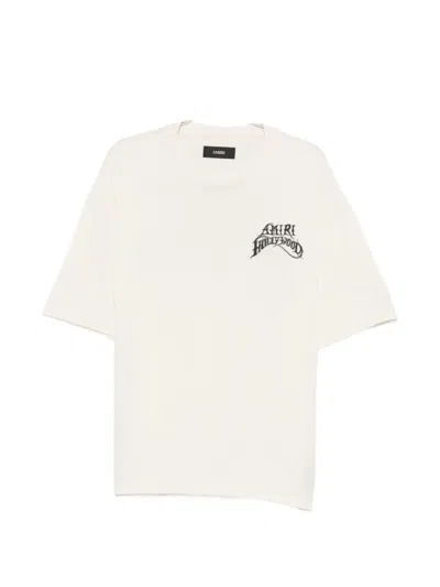 Amiri Mens Hollywood Oversized Skate Cotton-jersey T-shirt Ivory In Neutral