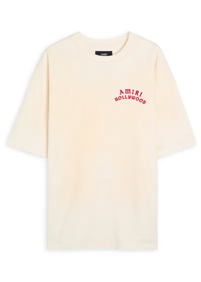 AMIRI AMIRI HOLLYWOOD LOGO-APPLIQUÉD COTTON T-SHIRT