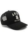 Amiri Structured Black Cap With Embroidered Lettering In Black
