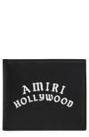 Amiri Bi-fold Wallwt With Logo Lettering On The Front In Leather Man In Black