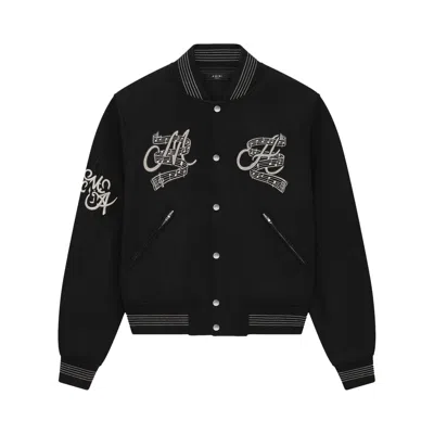 Pre-owned Amiri Hollywood Music Club Bomber Jacket 'black' | Men's Size Xxl
