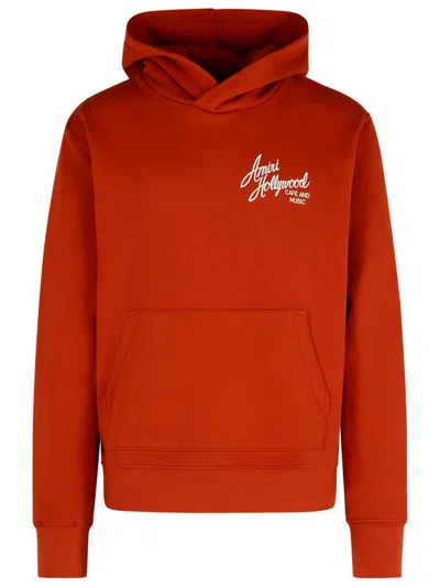 AMIRI AMIRI 'HOLLYWOOD' ORANGE COTTON SWEATSHIRT