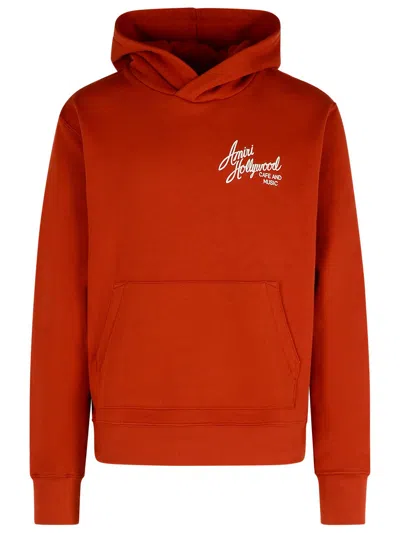 Amiri 'hollywood' Orange Cotton Sweatshirt