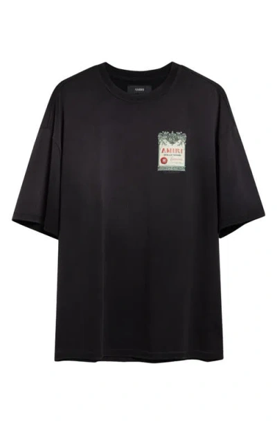 Amiri Hollywood Oversize Graphic T-shirt In Black