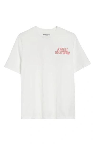 Amiri Hollywood Oversize Logo Graphic T-shirt In White