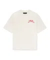 Amiri Mens Ivory Red Holly Text-print Cotton T-shirt Xl In Neutral