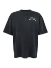 Amiri Black Crewneck T-shirt With Logo Lettering On Front And Rear In Black