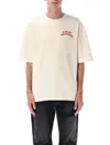 Amiri Mens Ivory Red Holly Text-print Cotton T-shirt Xl In Neutral