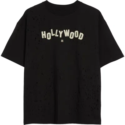 Amiri Hollywood Shotgun Oversize T-shirt In 001