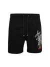 Amiri Hollywood Swim Trunk Black In Black