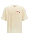 Amiri Mens Ivory Red Holly Text-print Cotton T-shirt Xl In Neutral