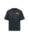 Amiri Hollywood Graphic Oversized T-shirt With Ribbed Crew Neck In Black