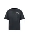Amiri Hollywood Graphic Oversized T-shirt With Ribbed Crew Neck In Black