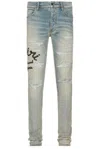 Amiri Hollywood Thrasher Skinny Jeans In Antique Indigo