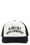 Amiri Hollywood Logo-embroidered Cotton-canvas And Mesh Trucker Cap In Black