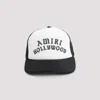 Amiri Hollywood Logo-embroidered Cotton-canvas And Mesh Trucker Cap In Black