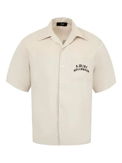 Amiri Hollywood-inspired Bowling Shirt For Men In Neutral