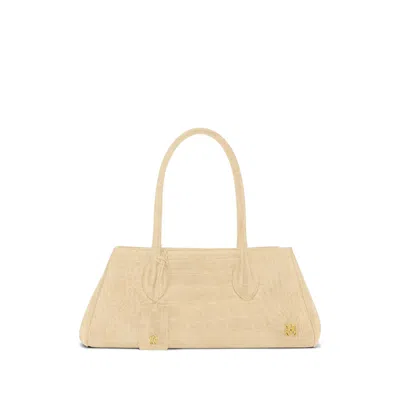 Amiri Honey 40 Croc-effect Shoulder Bag In Neutral