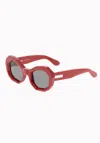 Amiri Solid Color Honeycomb Sunglasses In Red