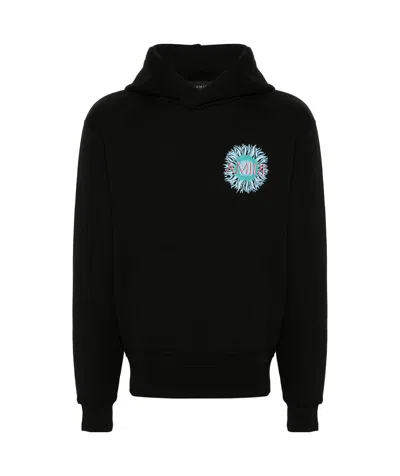 Amiri Logo-print Cotton Hoodie In Black