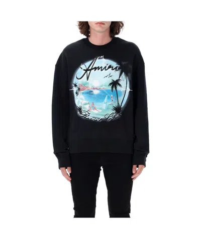 Amiri Hooded Sweater In Black