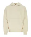 Amiri Cotton Sweatshirt With Front Pocket And Hood In Nude