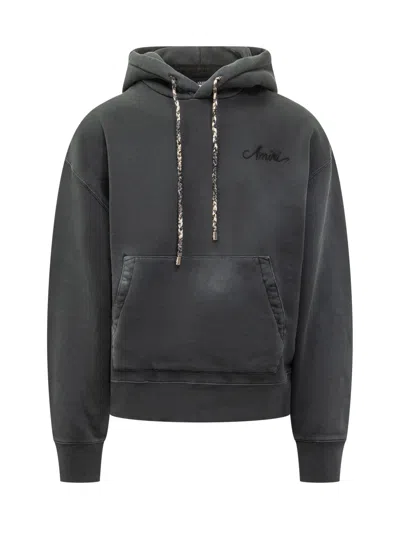 Amiri Hooded Sweatshirt In Black