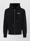 Amiri Black Zip-up Hoodie With Drawstring Hood And Kangaroo Pocket In Black