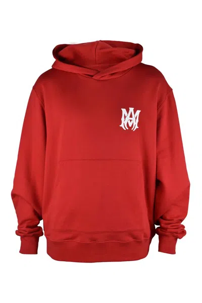 Amiri Hooded Sweatshirt With Distinctive Logo Design In Red