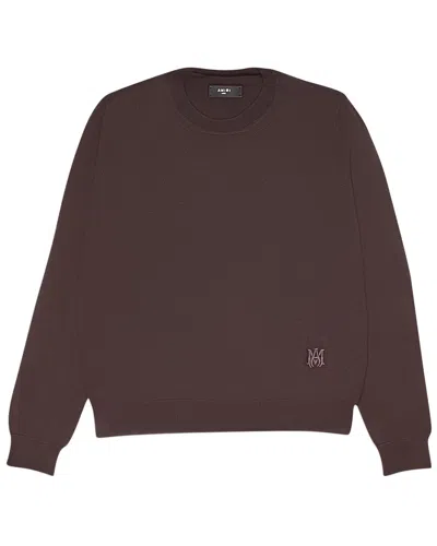 Amiri Ma Logo-embroidered Sweatshirt In Brown