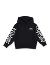 Shop Amiri Hoodie Skeleton Sleeves In Black