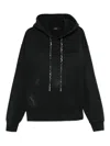 Amiri Men Hoodie With Embroidery And Drawstring In Black