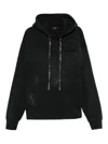 Amiri Men Hoodie With Embroidery And Drawstring In Black