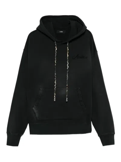 AMIRI HOODIE WITH EMBROIDERY AND DRAWSTRING