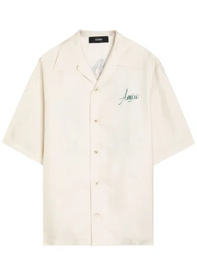 AMIRI AMIRI HOTEL BOWLING PRINTED SILK SHIRT