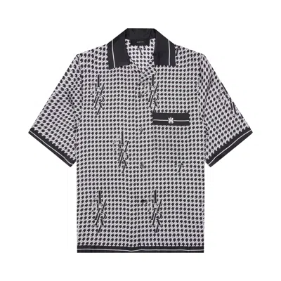 Pre-owned Amiri Houndstooth Bowling Shirt 'black' | Men's Size M