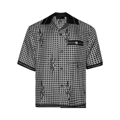 Pre-owned Amiri Houndstooth Bowling Shirt 'black' | Men's Size S
