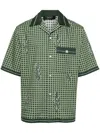 Amiri Houndstooth-pattern Shirt In Green